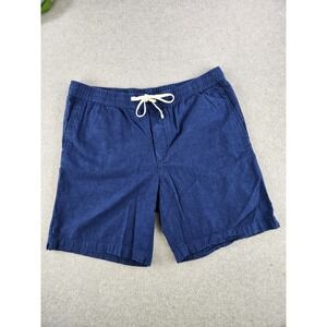 Banana Republic Mens SZ Large Blue 100% Cotton Drawstring Deck Vacation Shorts